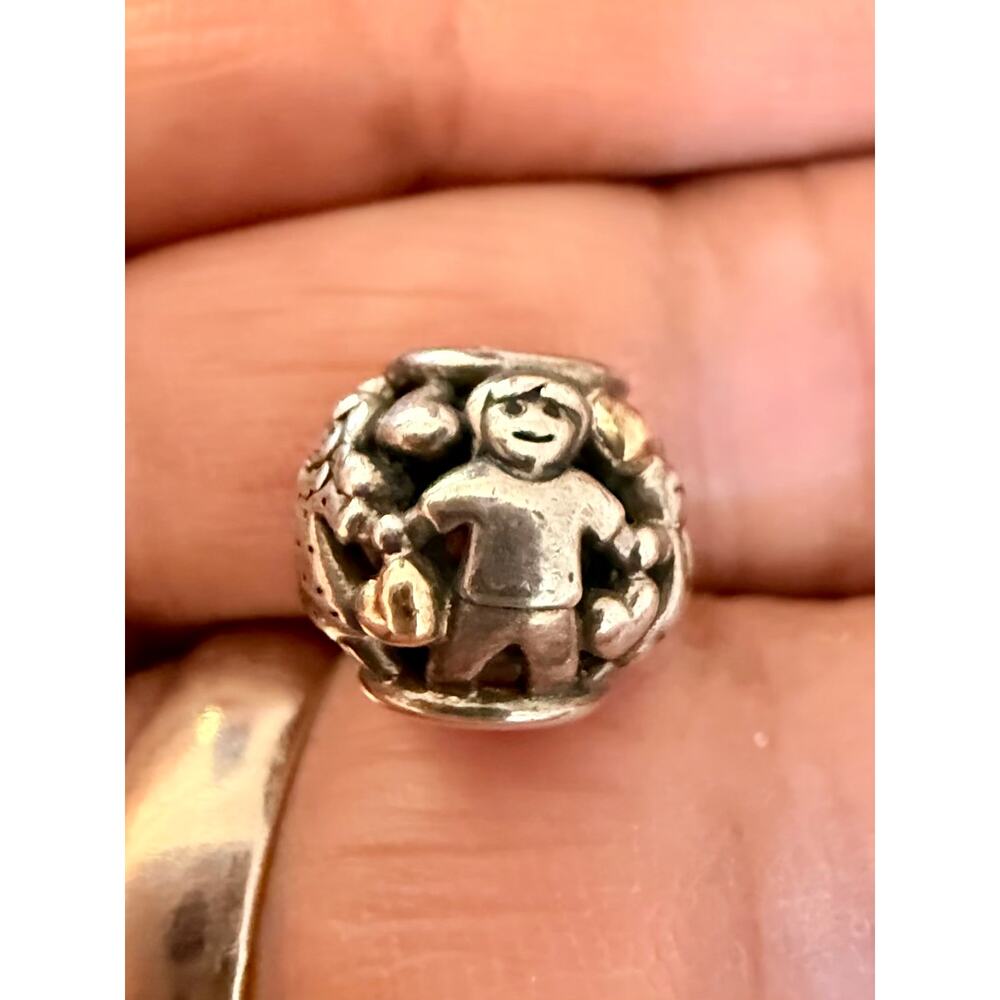 Authentic Pandora Sterling Silver Family Children Hearts Charm S925 ALE